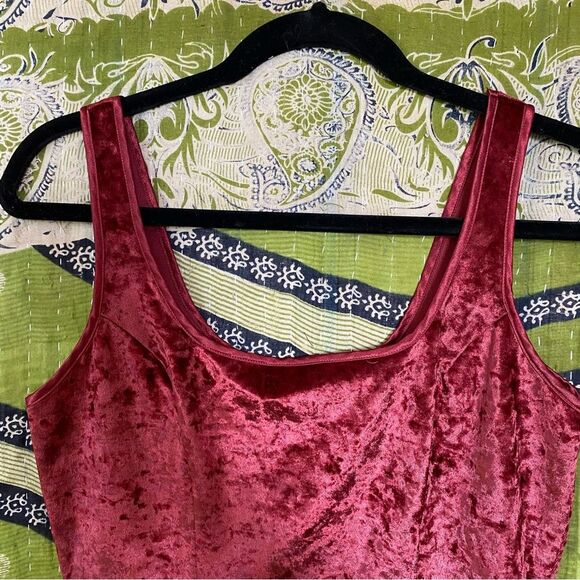 Vintage 90's Victoria's Secret Rouge Crushed Velvet Whimsigoth Top Size Small - Picture 2 of 13